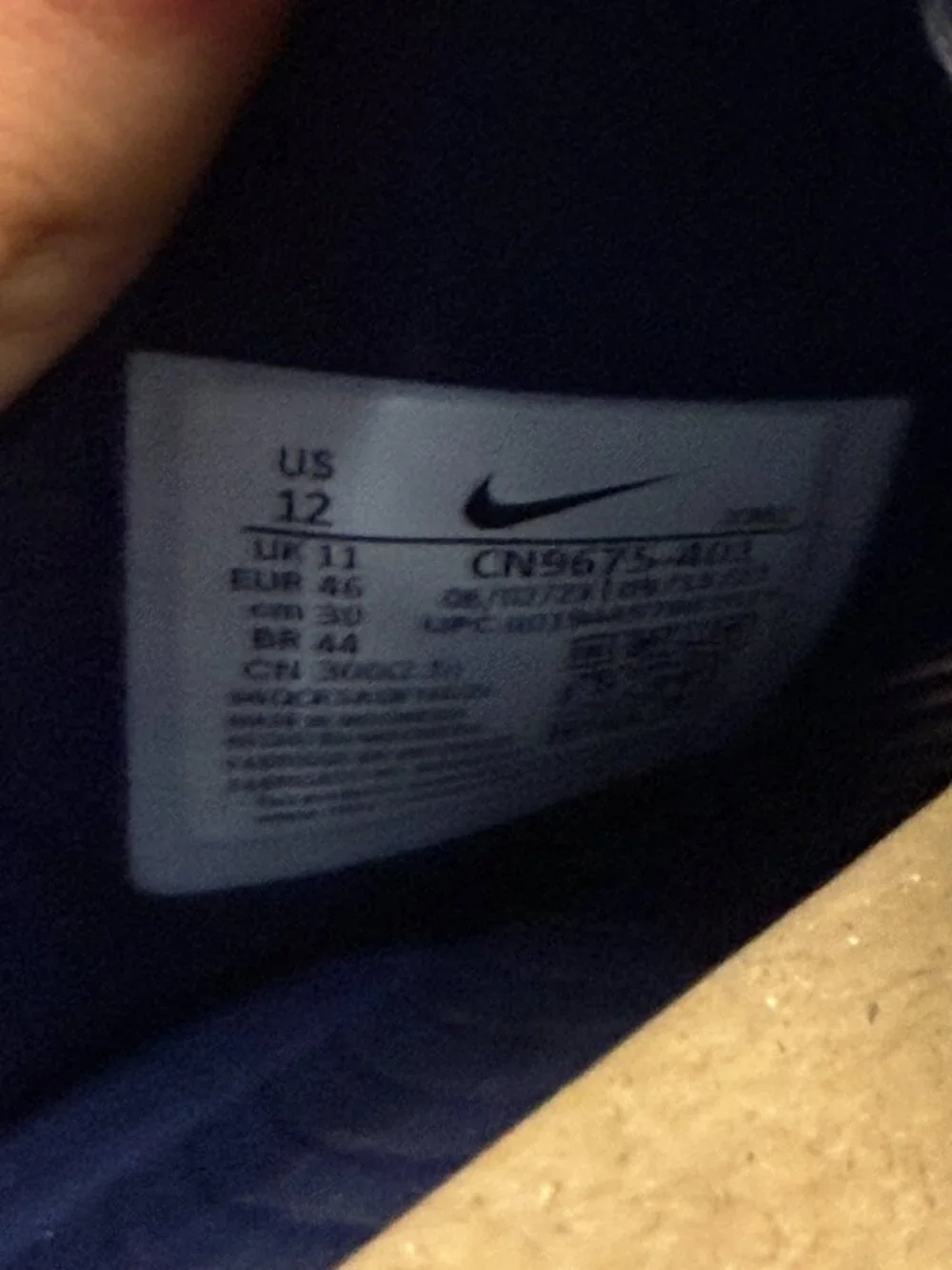 NWT Nike Men's US 9-13 Midnight Navy/White Victori One Slides CN9675-401